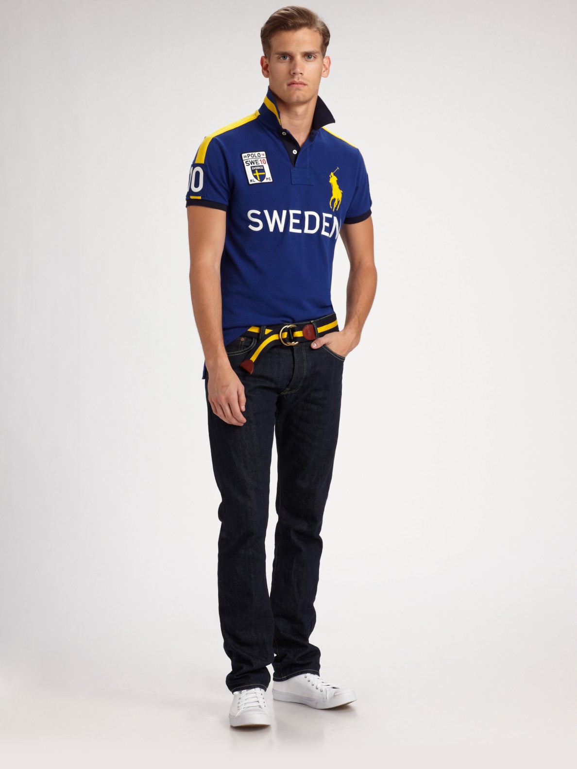 Polo Ralph Lauren Slim-fit Polo/sweden in Blue for Men - Lyst