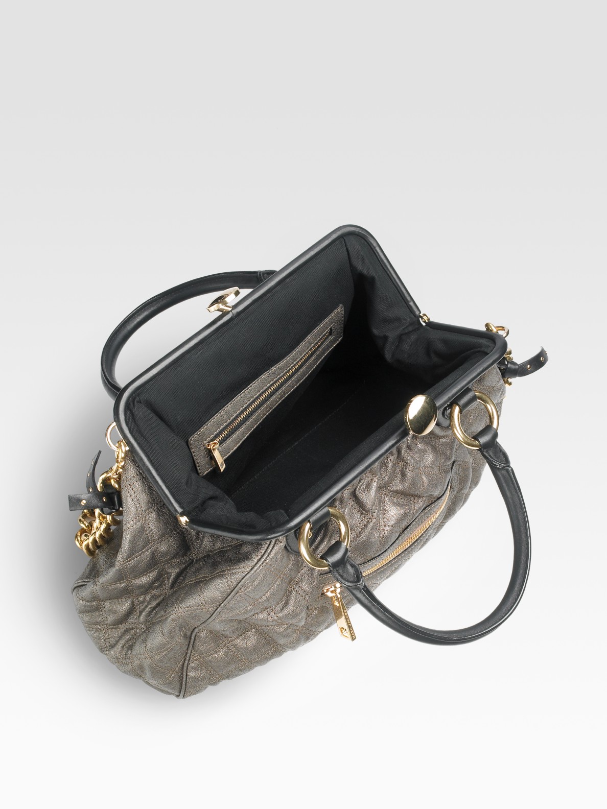 Marc Jacobs Quilting Metallic Stam Bag in Bronze (Gray) Lyst