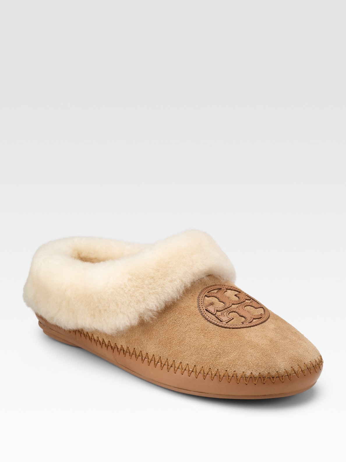 Descubrir 64+ imagen tory burch coley shearling slippers