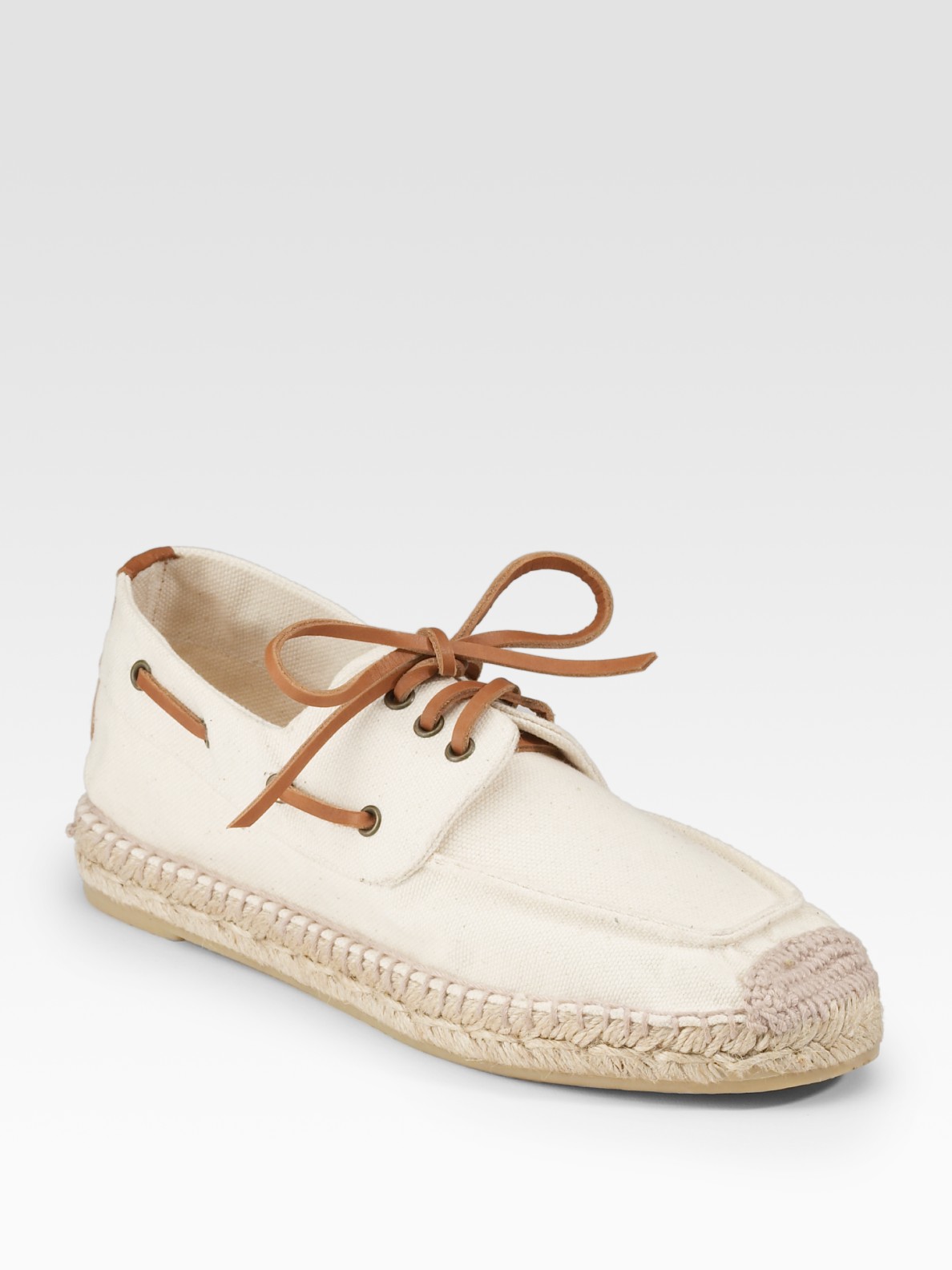 Lyst - Tory burch Top Sider Canvas Espadrilles in White