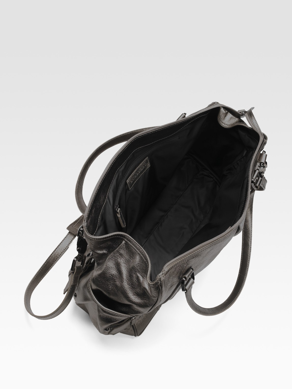 burberry leather diaper bag