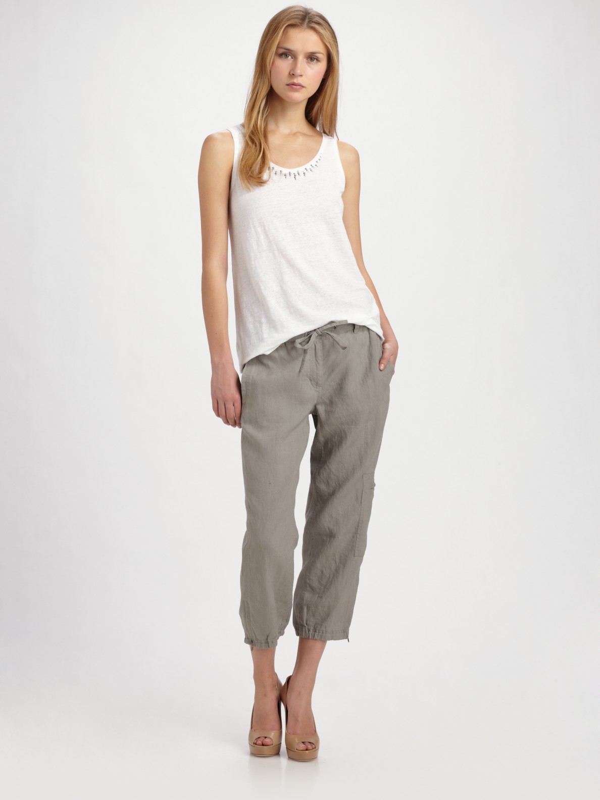 eileen fisher linen tank