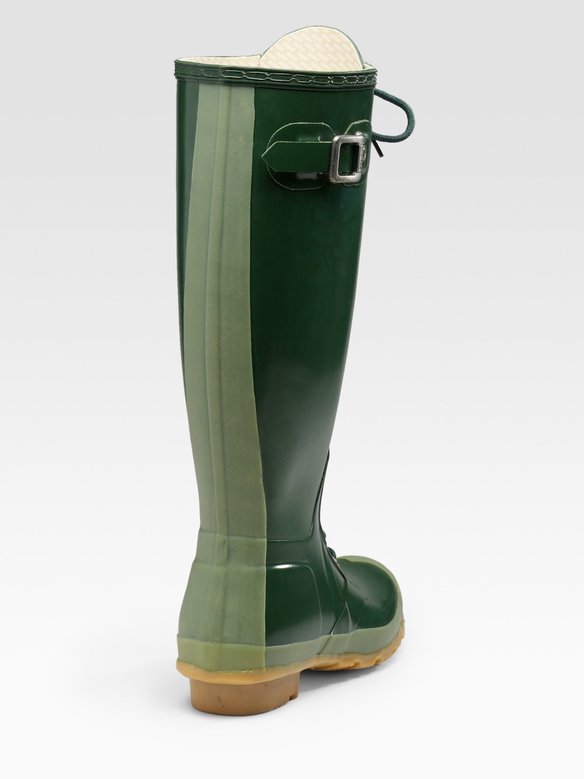hunter green rubber boots