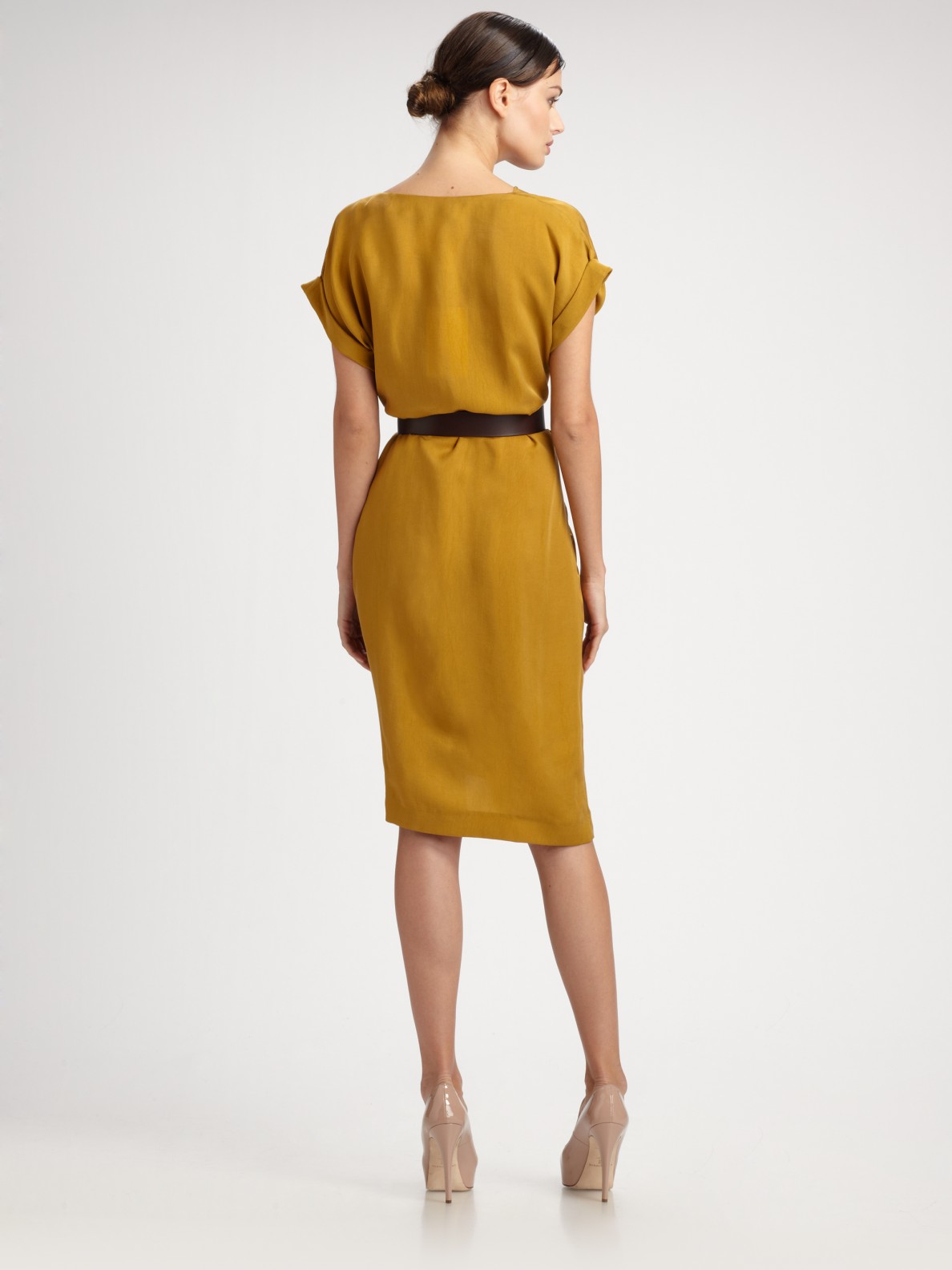 Yellow Belted Dress