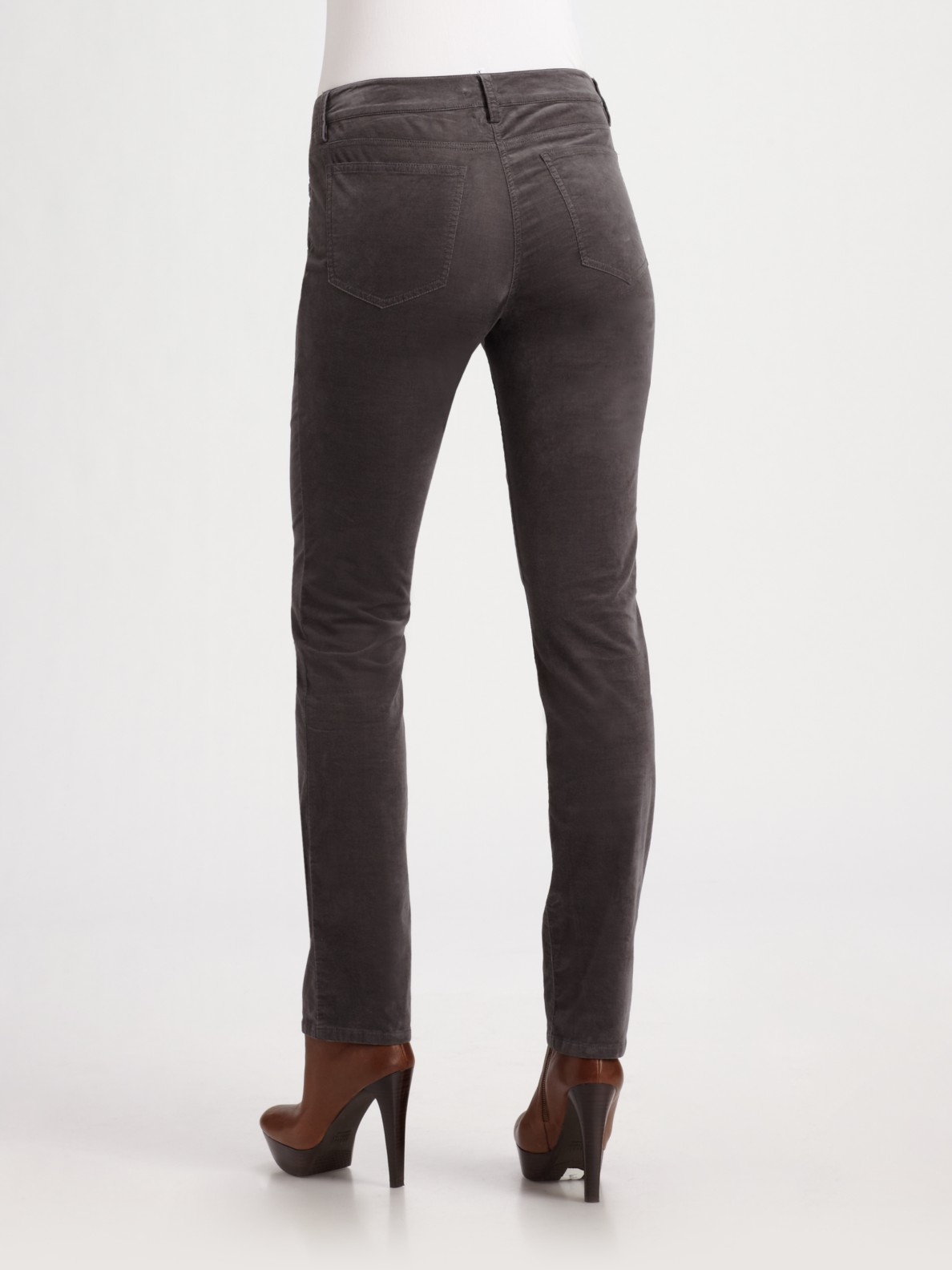 Eileen Fisher Stretch Corduroy Pants in Brown | Lyst