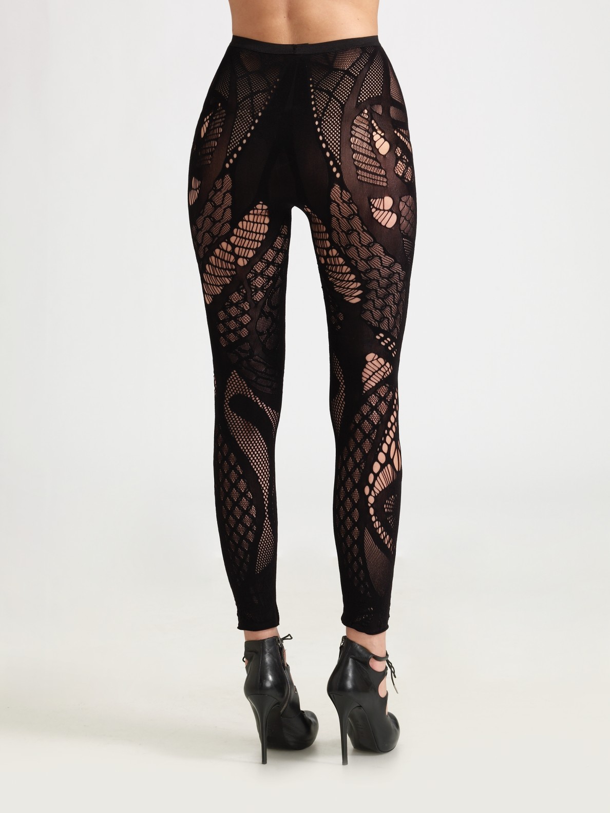 Alexander McQueen Footless Lace Tights 