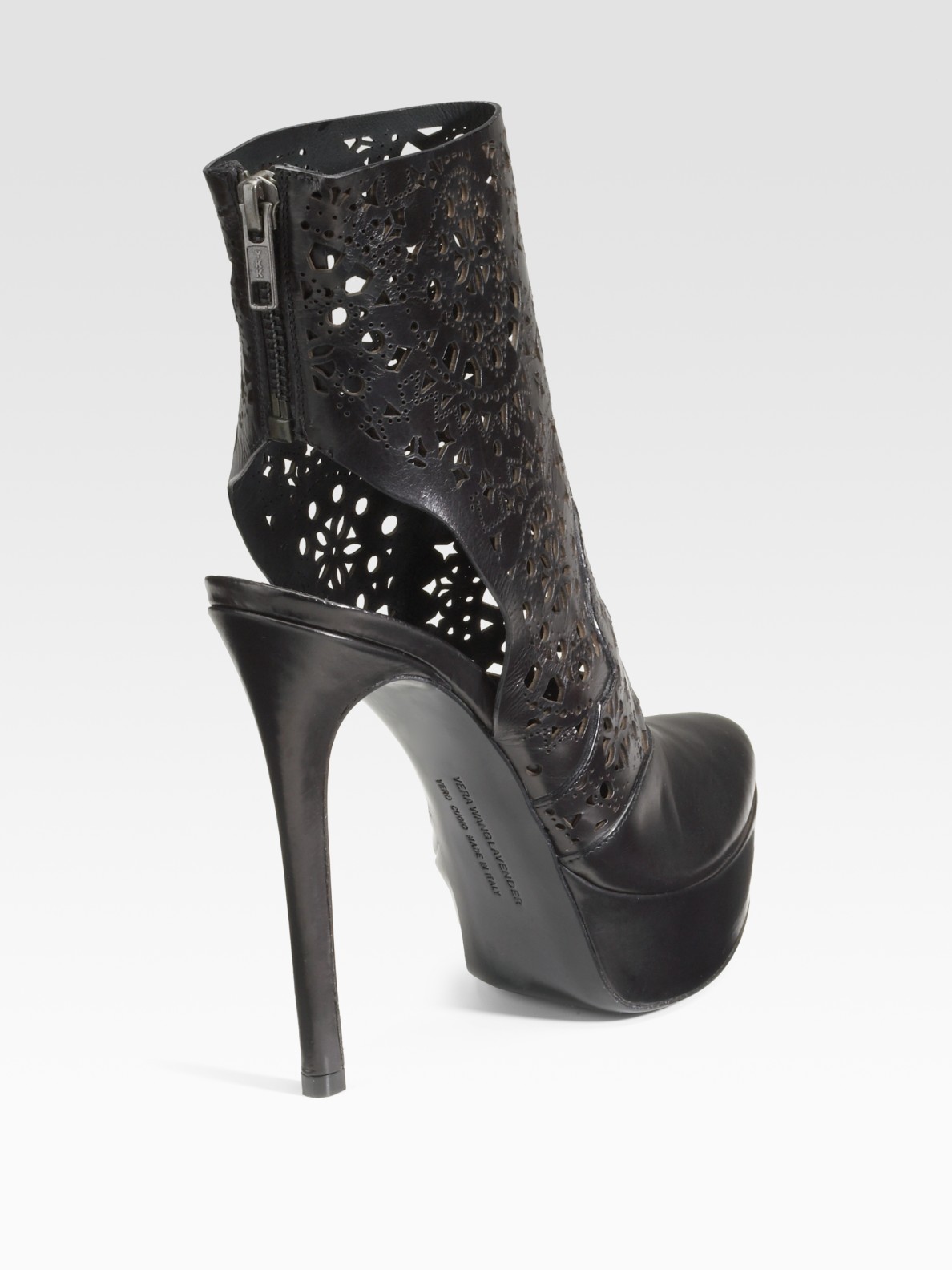 Vera wang lavender Verdi Platform Ankle Boots in Black | Lyst