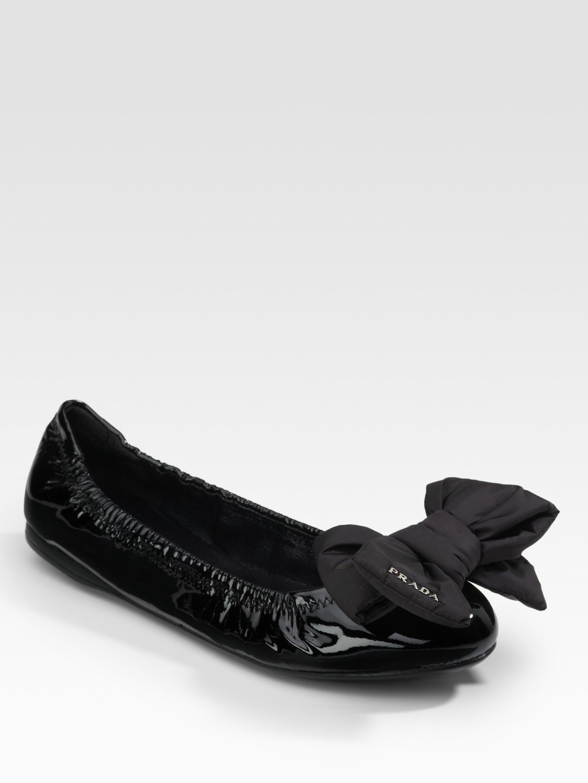 prada patent leather ballet flats