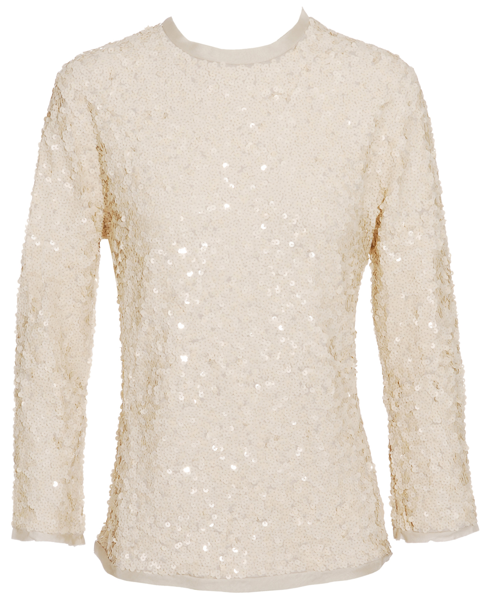 white sequin top long sleeve