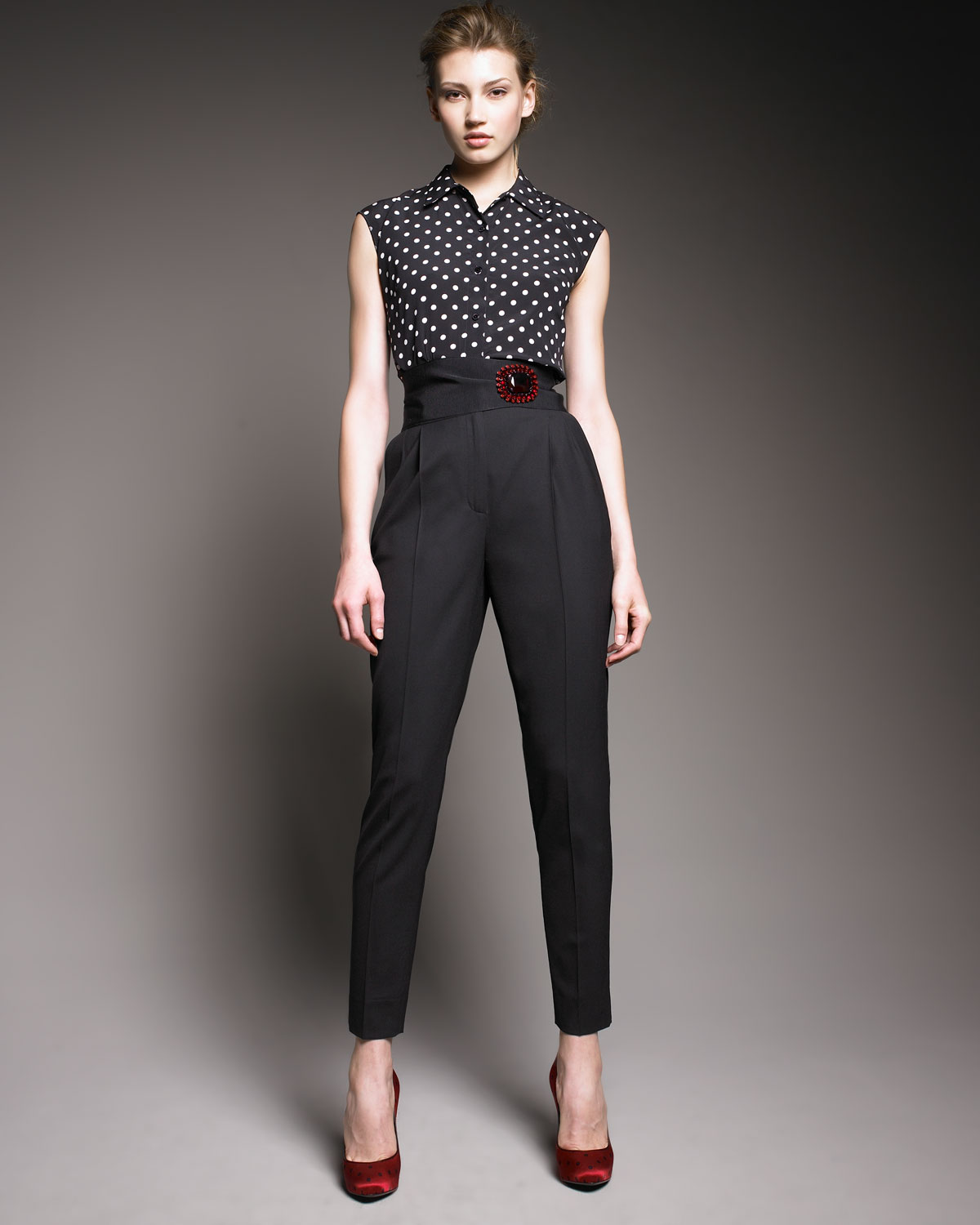 high waisted ankle pants