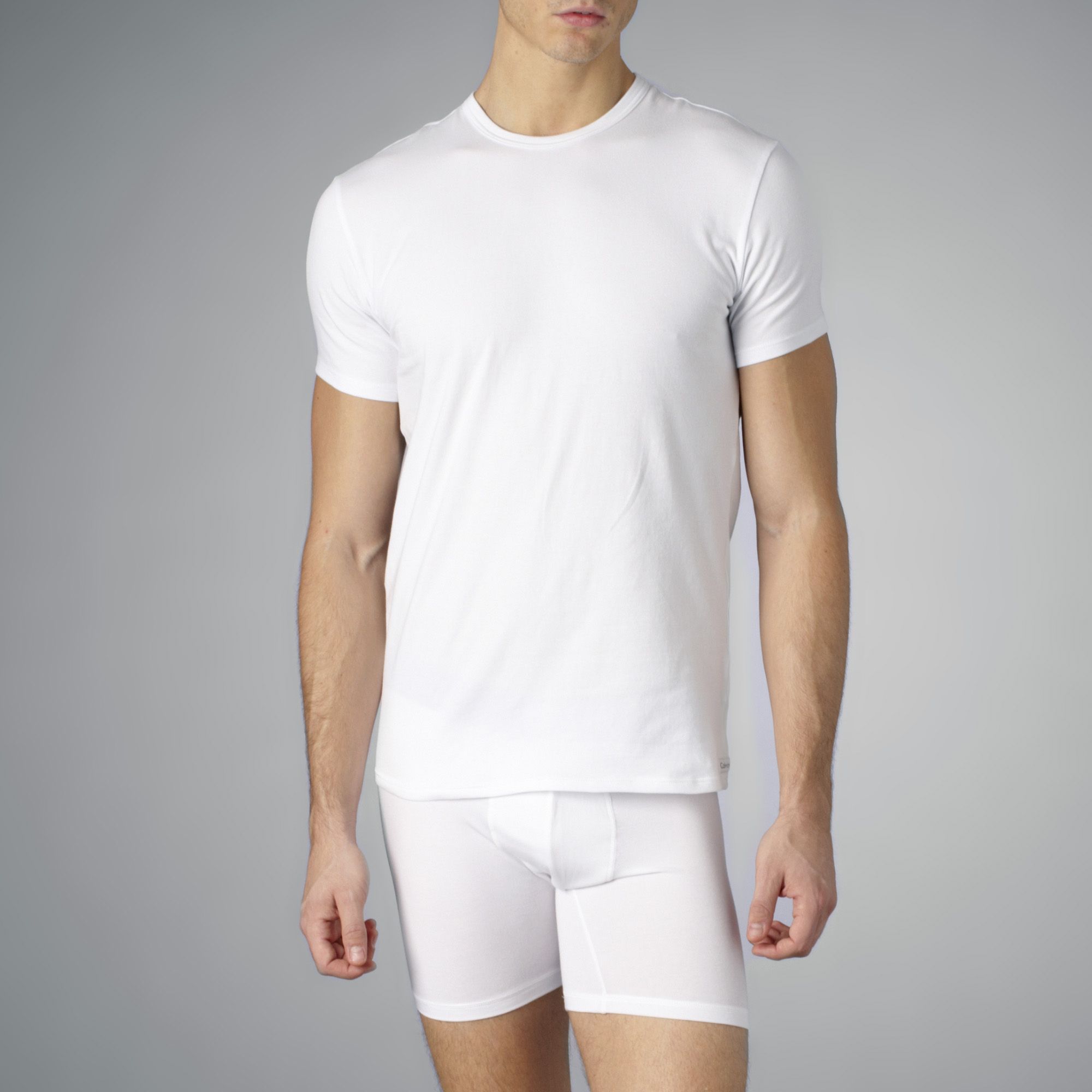 Calvin klein 365 Crew Neck Two Pack T–shirt in White for Men | Lyst