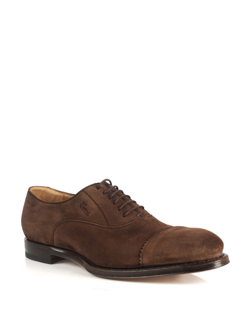Gucci Suede Shoes in Brown for Men (tan) | Lyst
