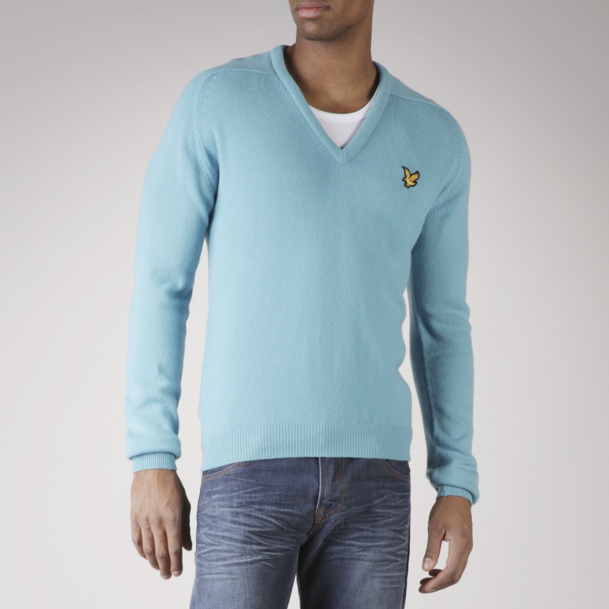 lyle and scott v neck lambswool jumper