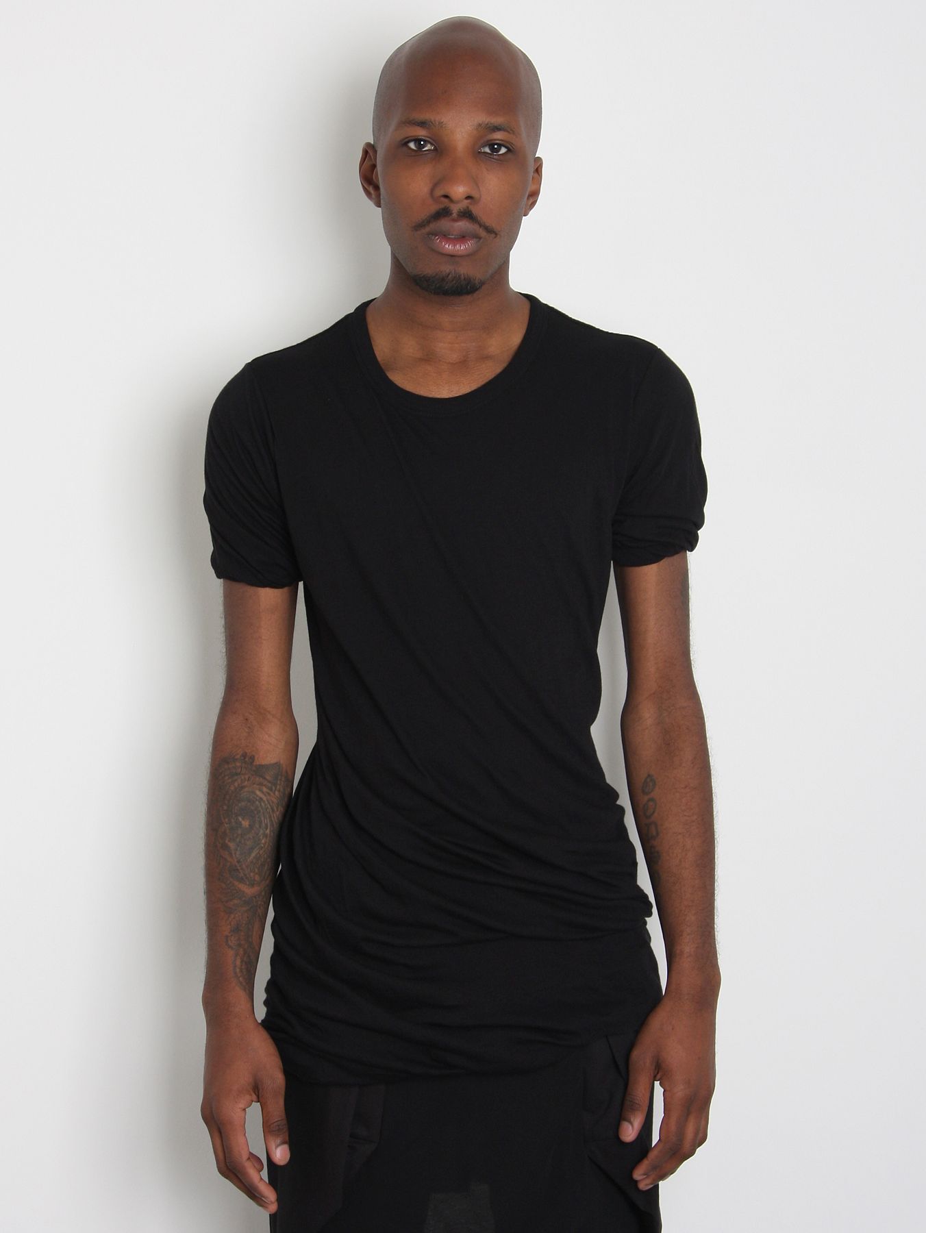 Rick Owens Mens Double Layer Classic T Shirt in Black for Men | Lyst