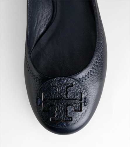 tory burch reva tumbled leather flats