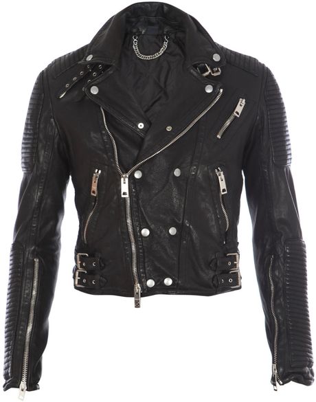 Burberry Prorsum Studded Leather Jacket in Black for Men | Lyst