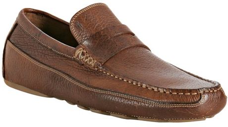 Harry's Of London Tobacco Kudu Leather Penny Driving Loafers in Brown ...