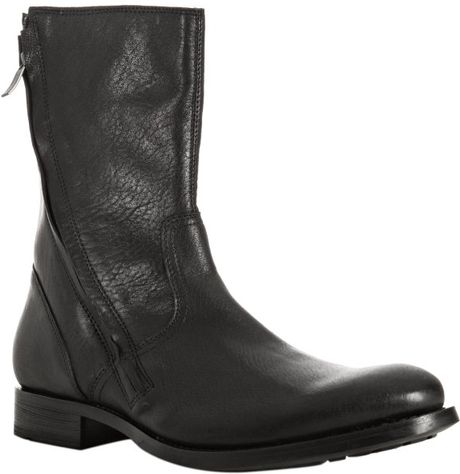 Kenneth Cole Black Leather Mind Control Boots in Black for Men | Lyst