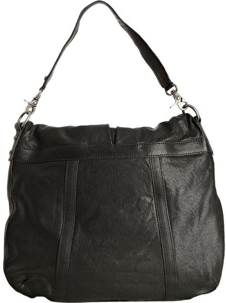 Marc New York Black Leather Fortress Hobo Bag in Black | Lyst