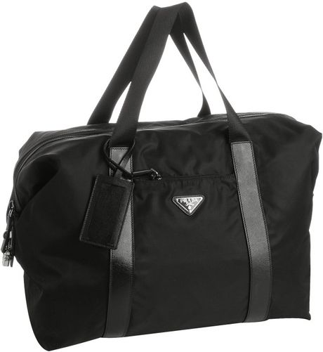 Prada Black Nylon Weekend Bag in Black for Men | Lyst