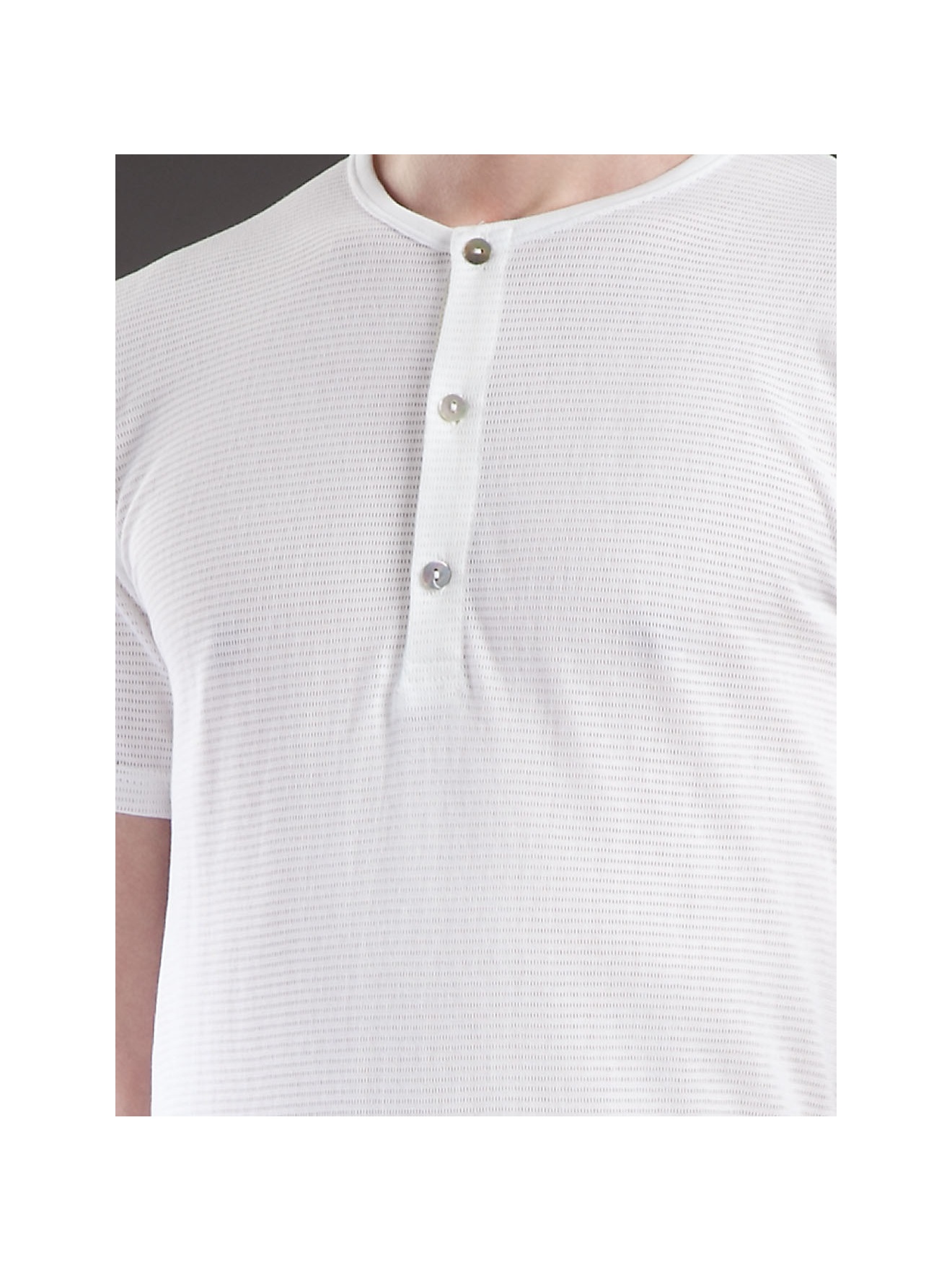 Sunspel Button Up T-shirt in White for Men - Lyst