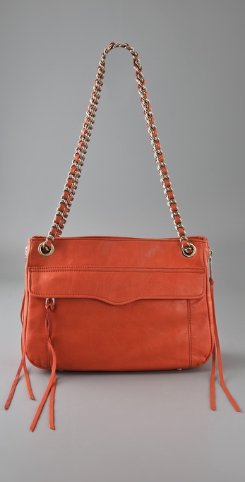 Rebecca Minkoff Swing Bag with Double Chain in Orange | Lyst