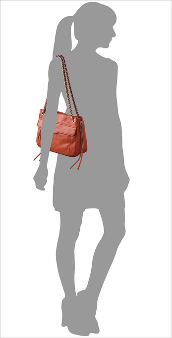 Rebecca Minkoff Swing Bag with Double Chain in Orange | Lyst