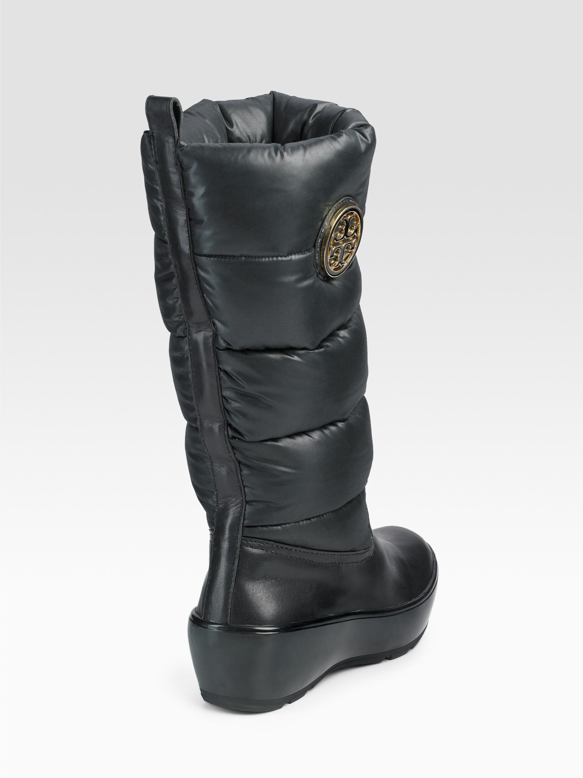 Tory Burch Puffer Boots in Black | Lyst
