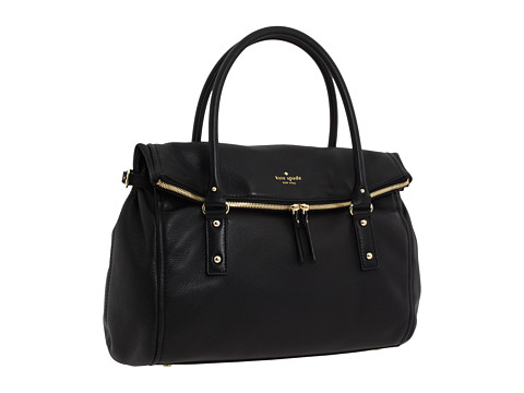 Kate Spade Leslie Foldover Top Handle Bag in Black - Lyst