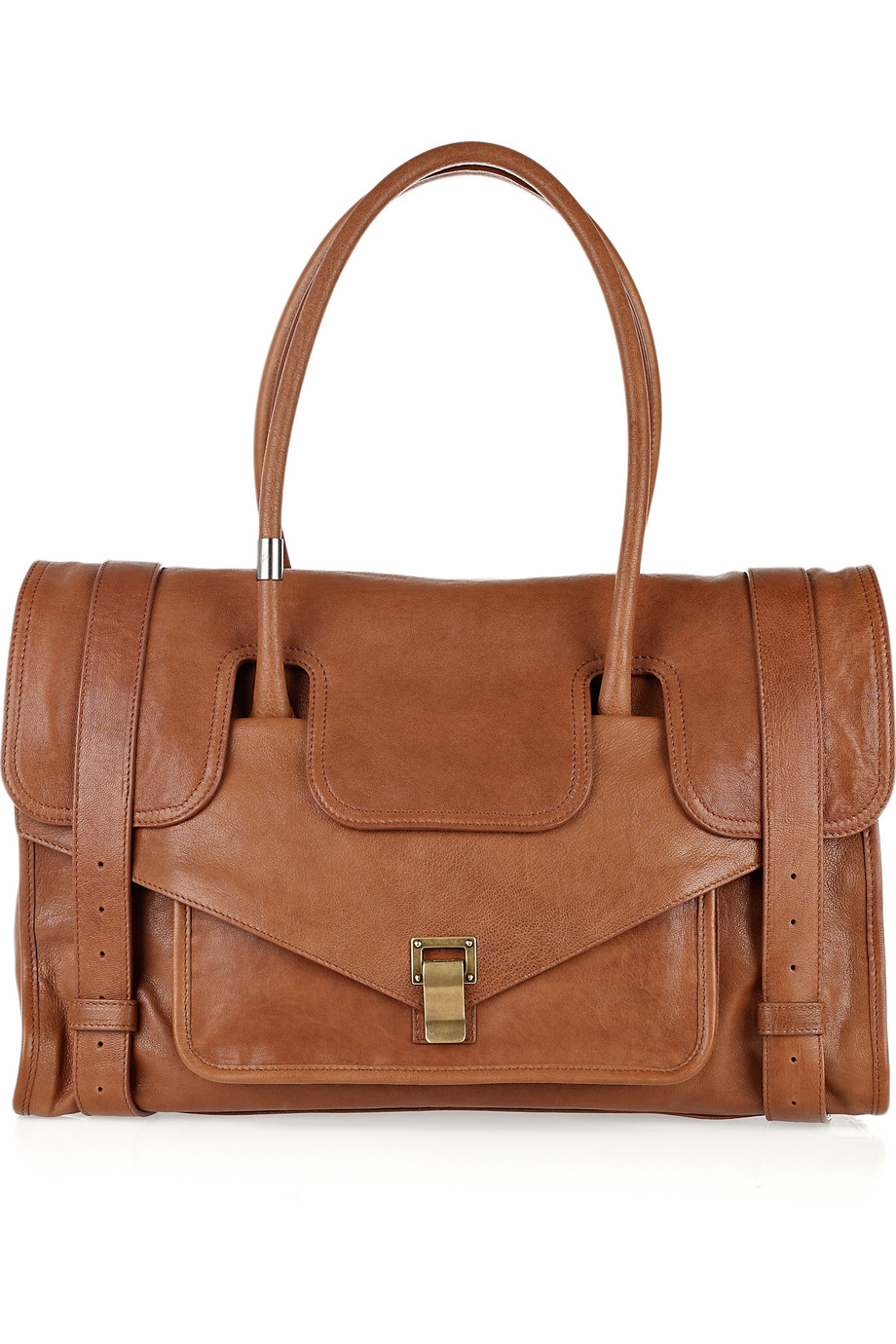 Proenza schouler Leather Carry All Bag in Brown | Lyst