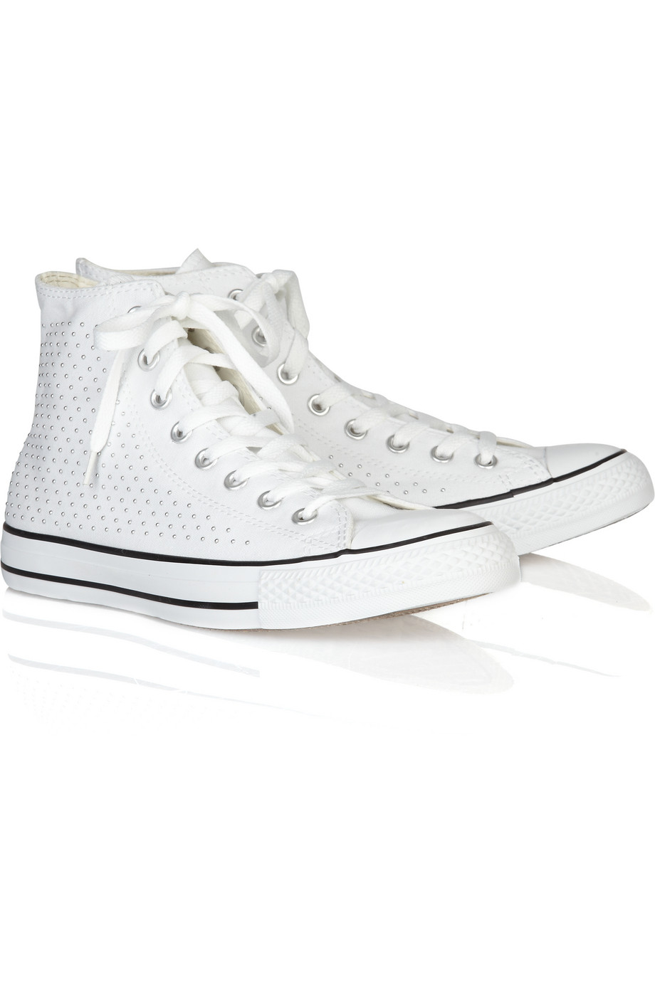 Converse Studded Canvas Sneakers in White - Lyst