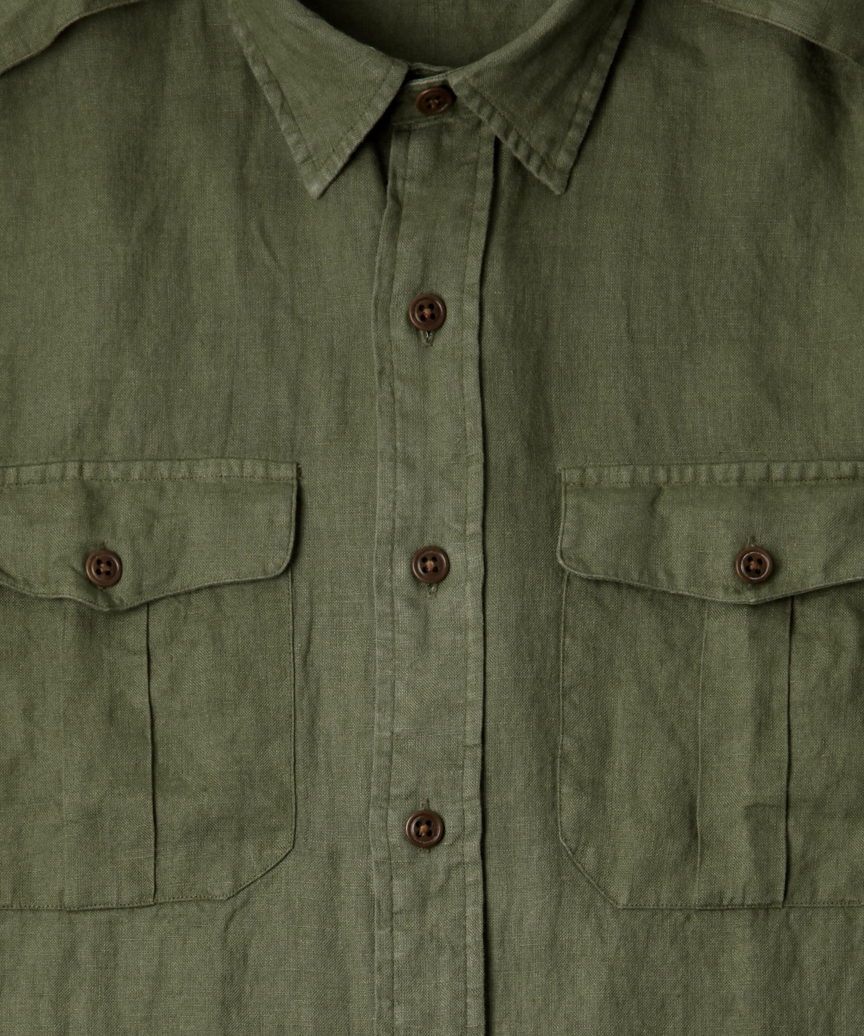 Polo ralph lauren Olive Linen Shirt in Green for Men | Lyst