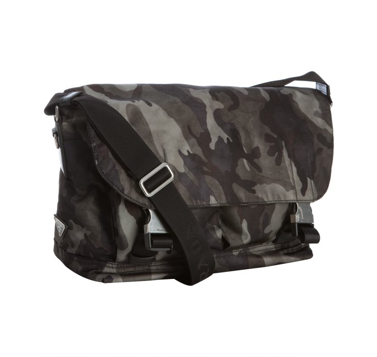 Prada Smoke Camouflage Nylon Messenger Bag in Gray for Men (smoke ...  