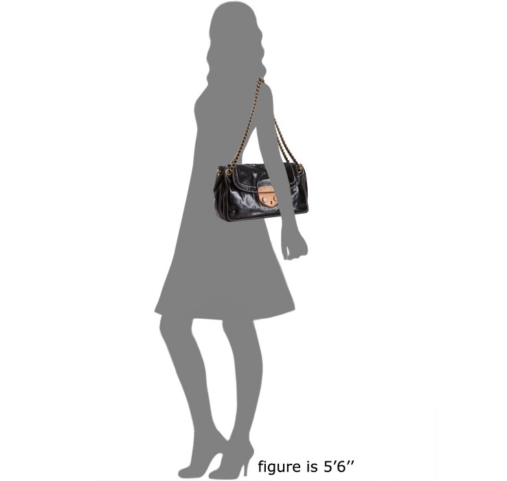 Prada Black Vitello Shine Leather Shoulder Bag in Black | Lyst