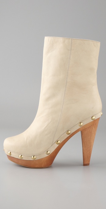 high heel clog boots
