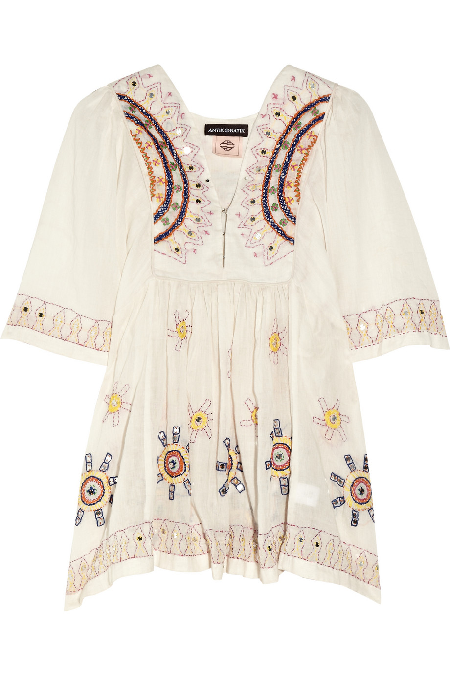 Antik Batik Blouse Antik Batik Embroidered Cotton Blouse in White Lyst