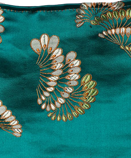Savant Embroidered Silk Hot Pants in Green (emerald) | Lyst