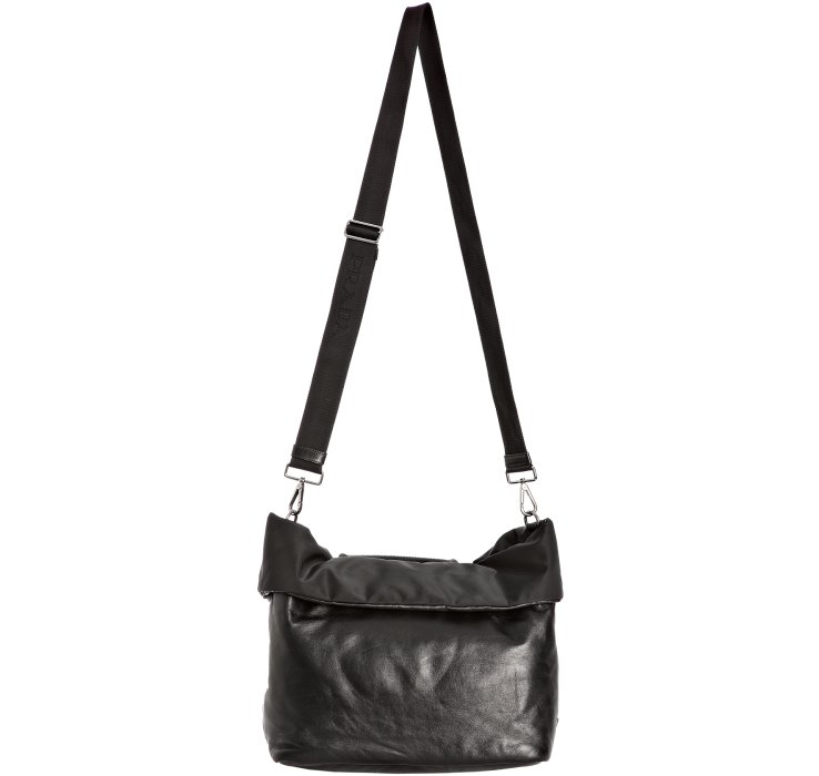 Lyst Prada Black Lambskin And Nylon Reversible Folded Tote Bag In Gallery