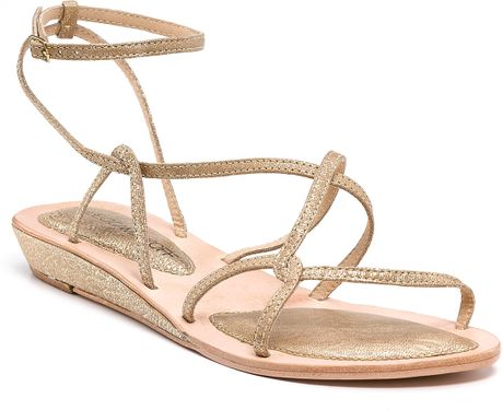 Rebecca Minkoff Beach Babe Strappy Sandals in Gold | Lyst