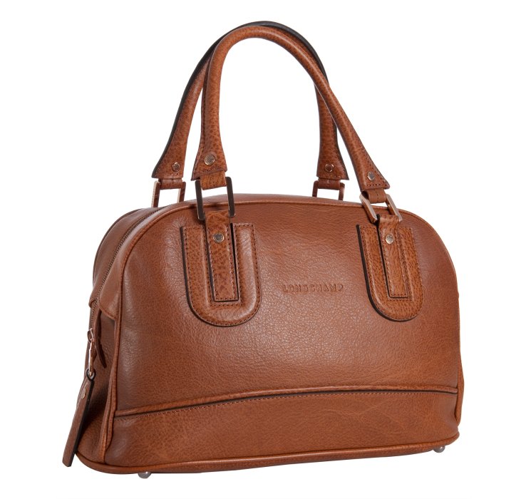 Lyst - Longchamp Cognac Pebbled Calfskin Cosmos Medium Handbag in Brown