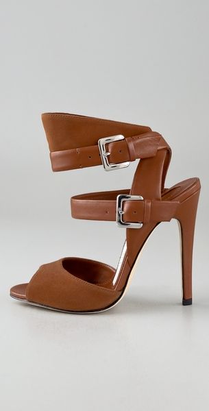 Camilla Skovgaard Buckle Strap High Heel Sandals in Brown (cinnamon) | Lyst