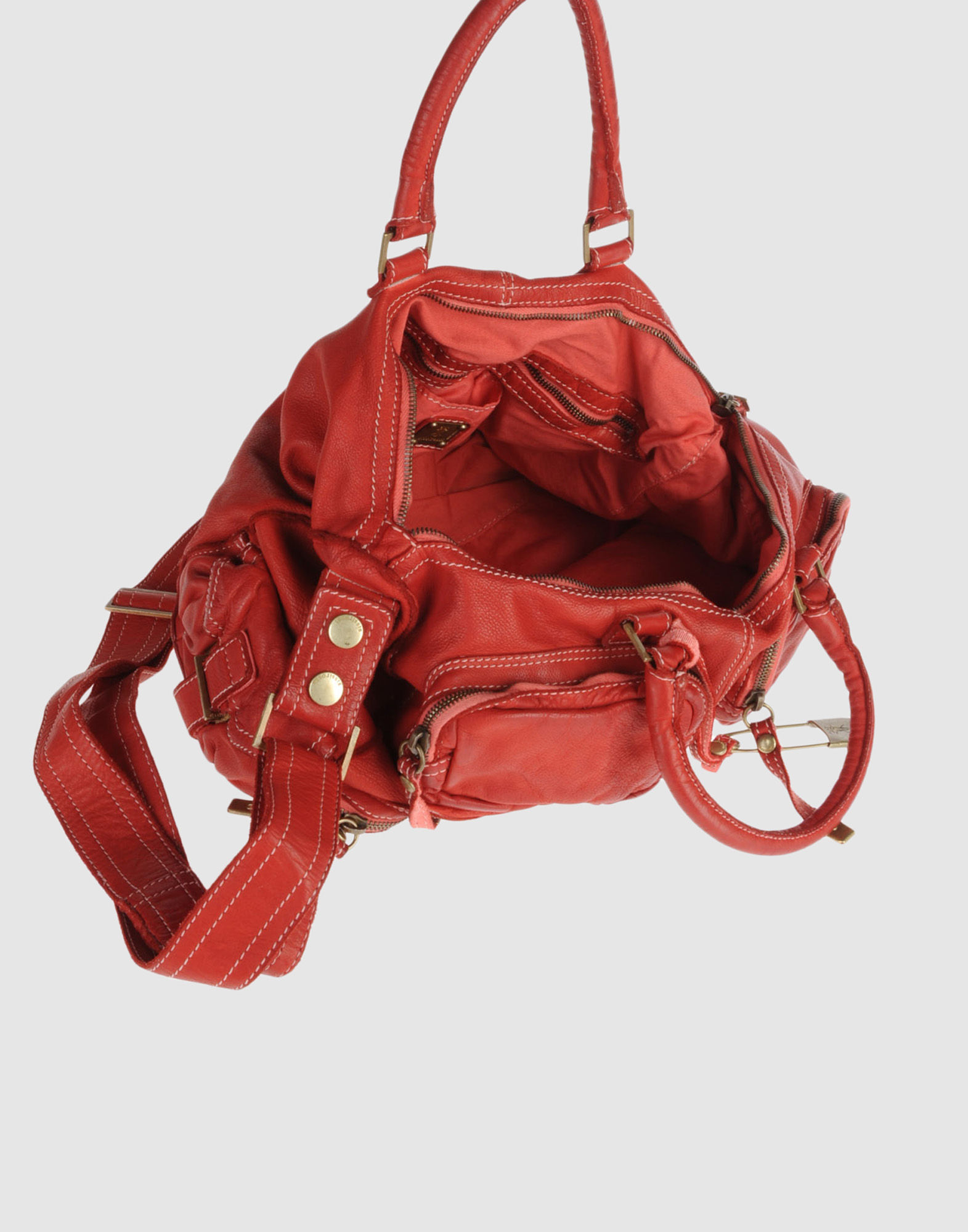 Sissi Rossi Large Leather Bag in Red | Lyst