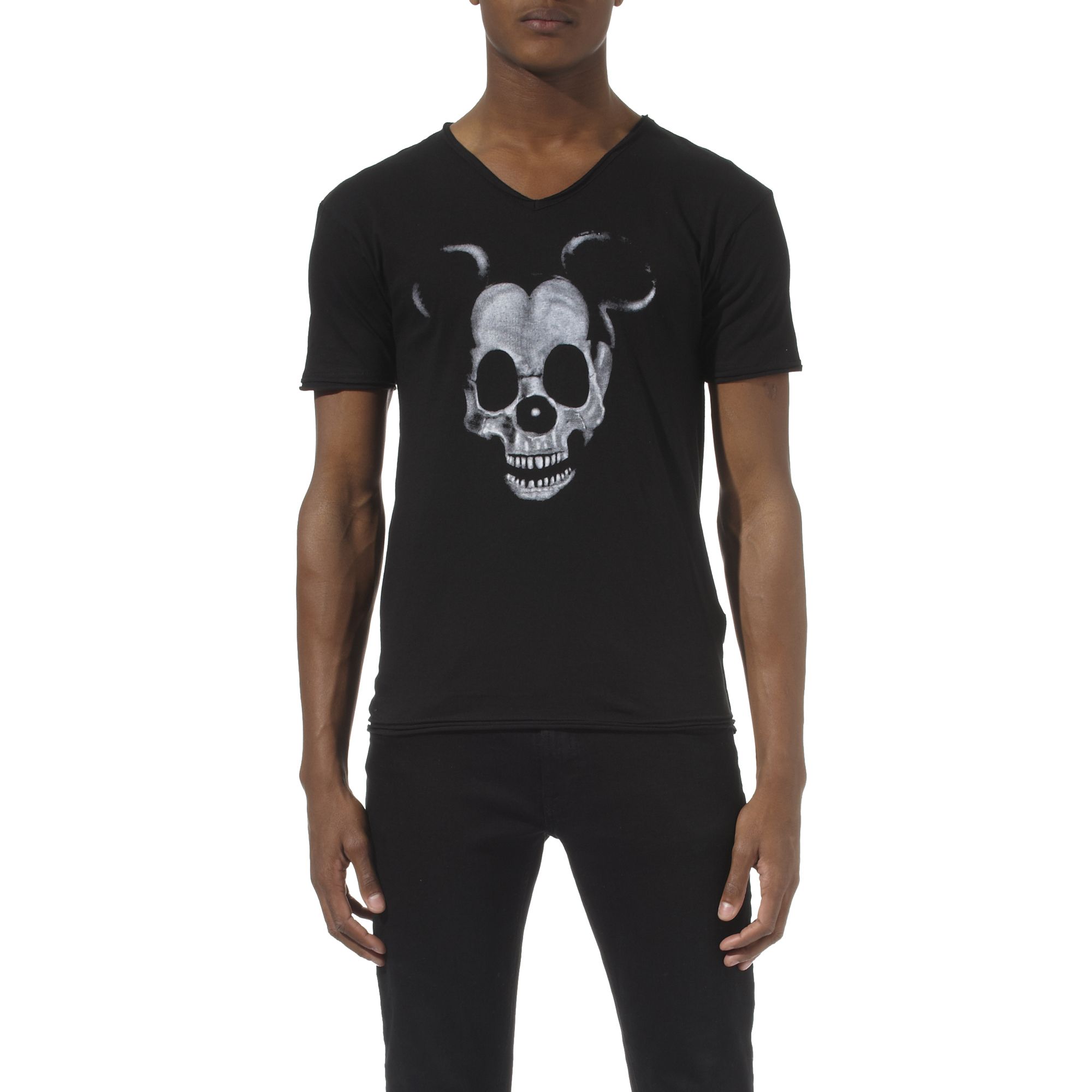 mickey mouse skull t shirt