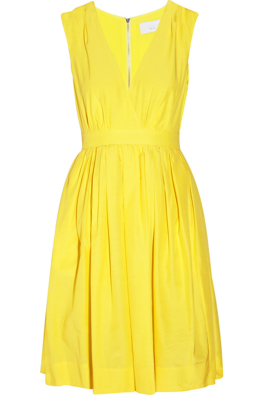 Lyst - Adam Lippes Silk and Cotton-blend Full Dress in Yellow