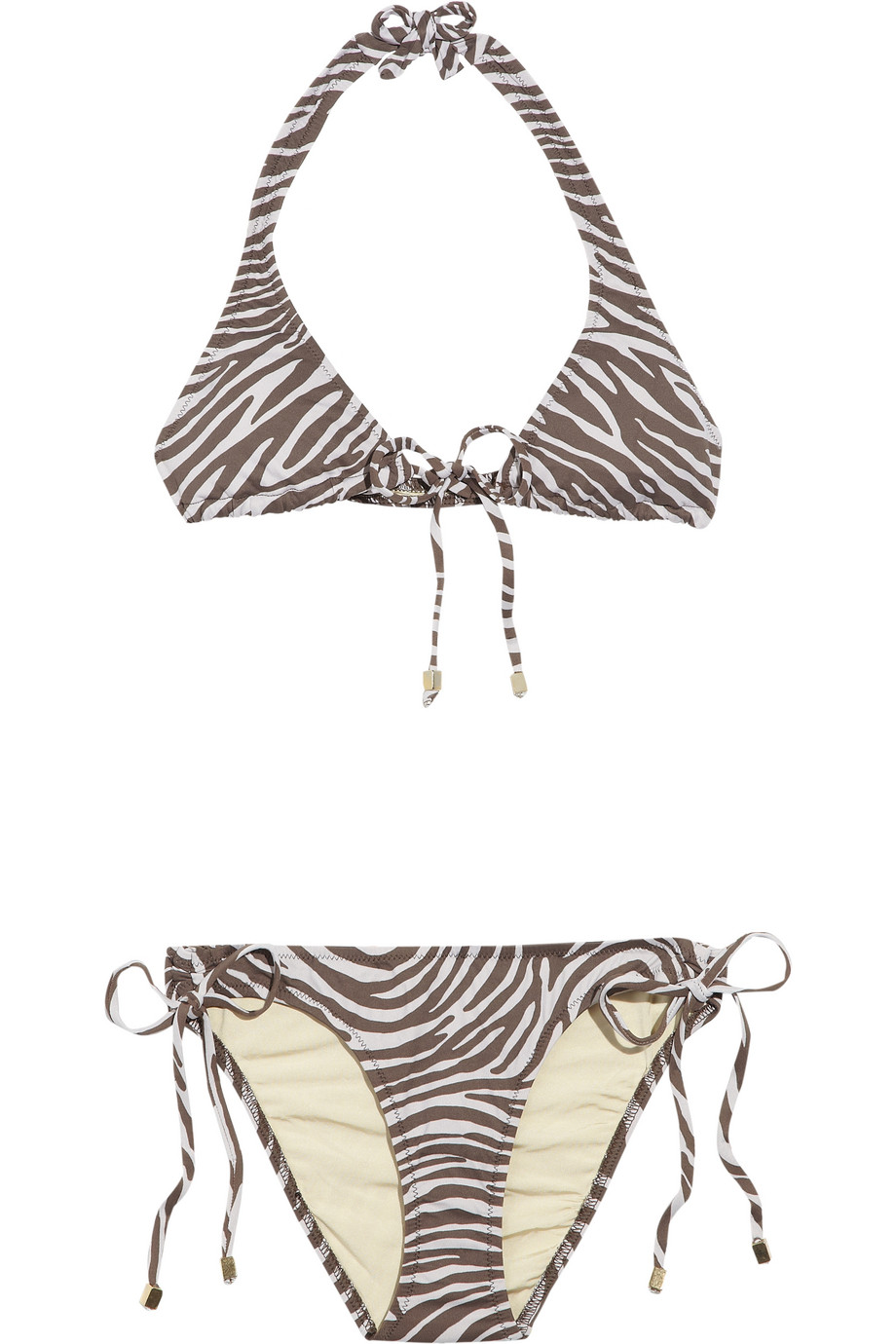 Melissa odabash Hazel Zebra-print Triangle Bikini | Lyst