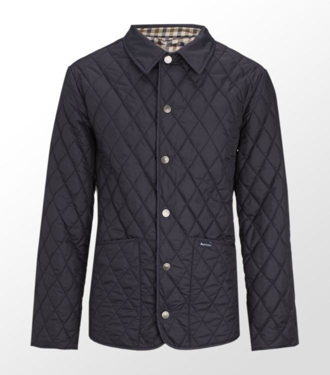 Aquascutum Quilted Jacket in Blue for Men | Lyst UK