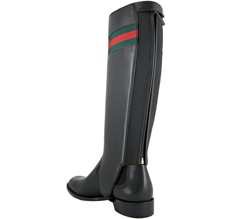 Gucci Black Leather Heritage Convertible Riding Boots in Black Lyst