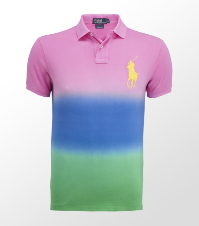 Ralph Lauren Tie Dye Polo Shirt in Pink for Men | Lyst