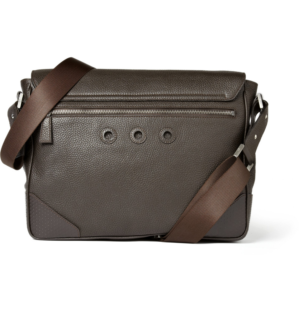 Dunhill Leather Messenger Bag in Brown for Men - Lyst