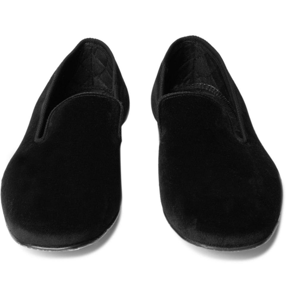 Brooks Brothers Velvet Slippers in 